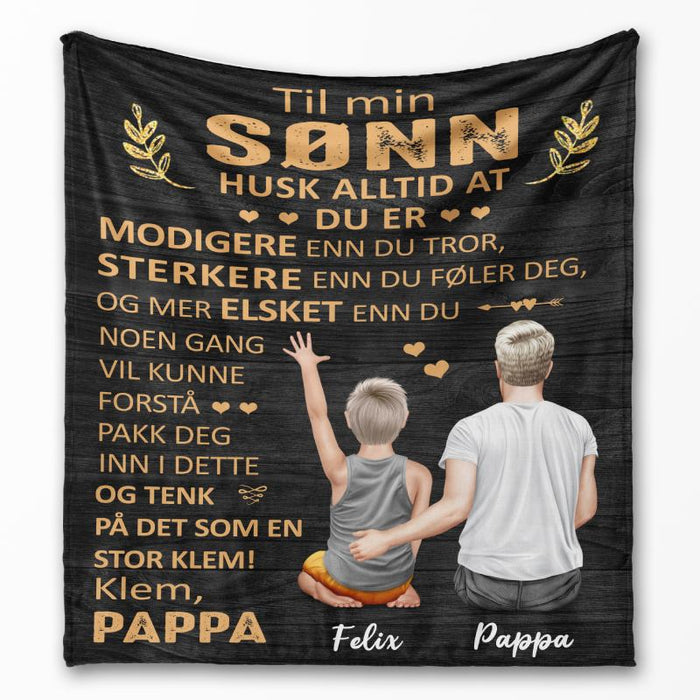 Du er mer elsket - Gave til sønn, datter - Personlig fleeceteppe/sherpateppe